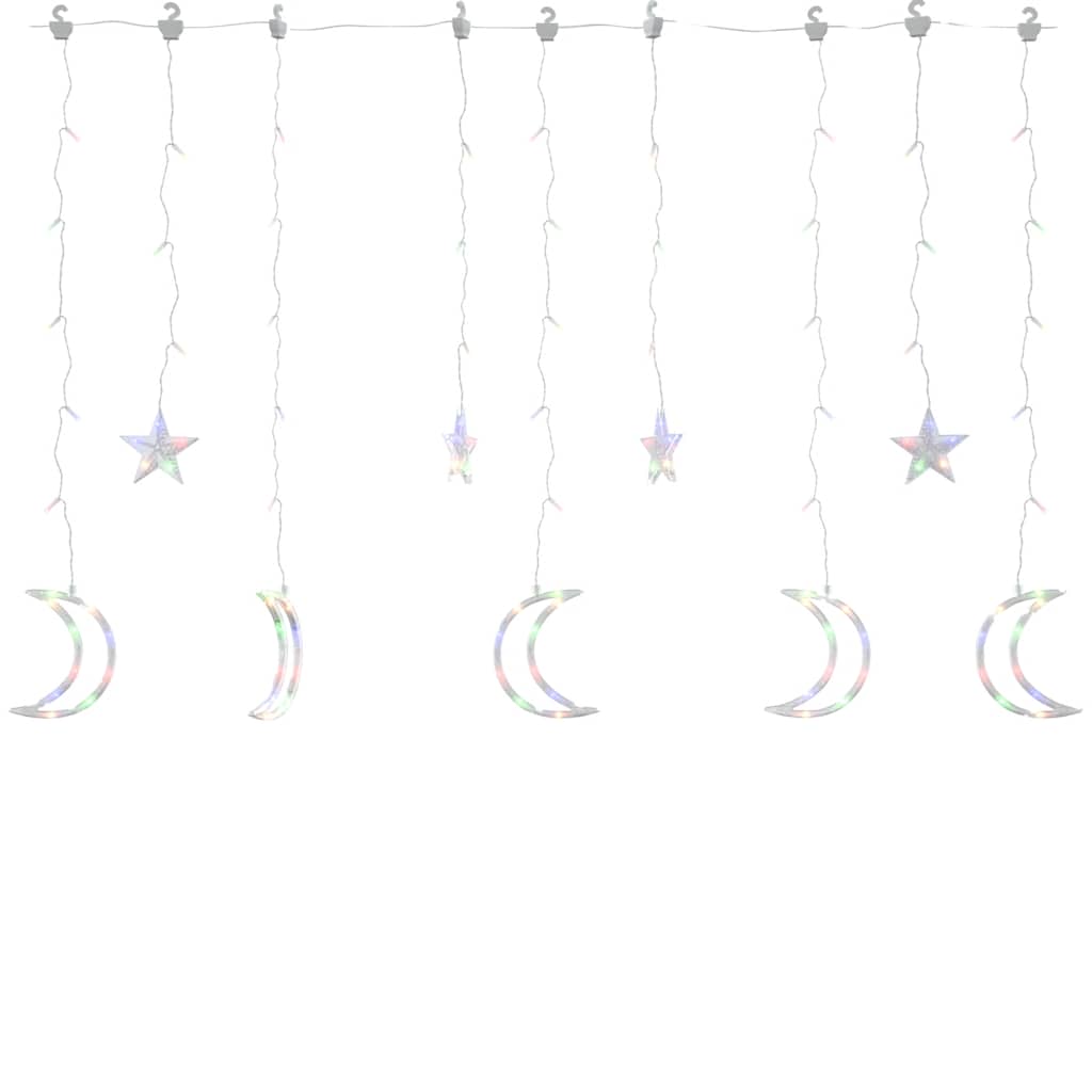 Vidaxl Light Garland Star and Moon 345 LEDS Multi -colored