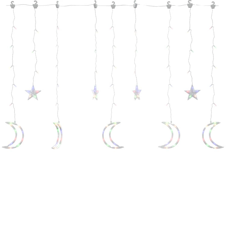 Vidaxl Light Garland Star and Moon 345 LEDS Multi -colored