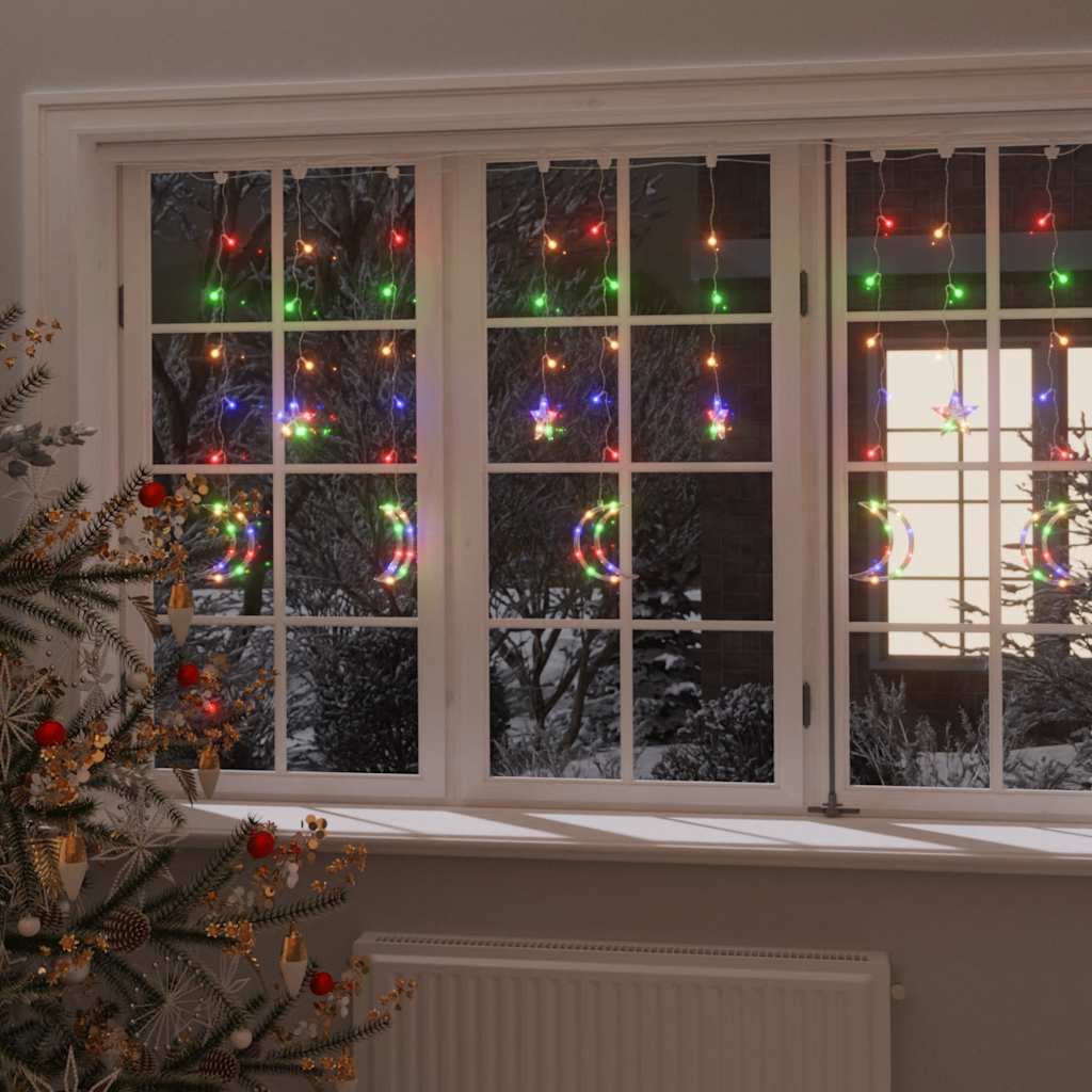 Vidaxl Light Garland Star and Moon 345 LEDS Multi -colored