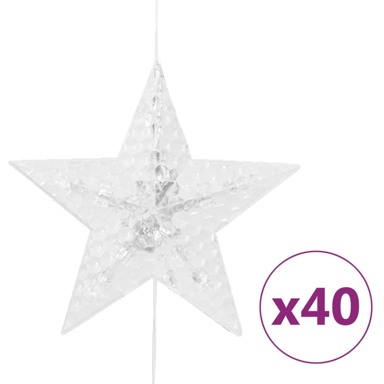 Vidaxl Light Corder Stars avec 200 LED et 8 fonctions White chaud