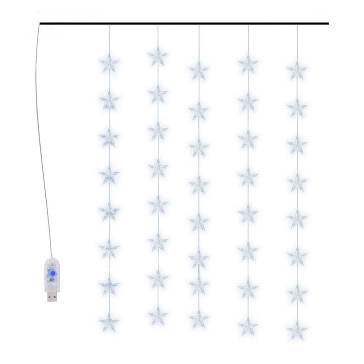 Vidaxl Light Corder Stars avec 200 LED et 8 fonctions White froid