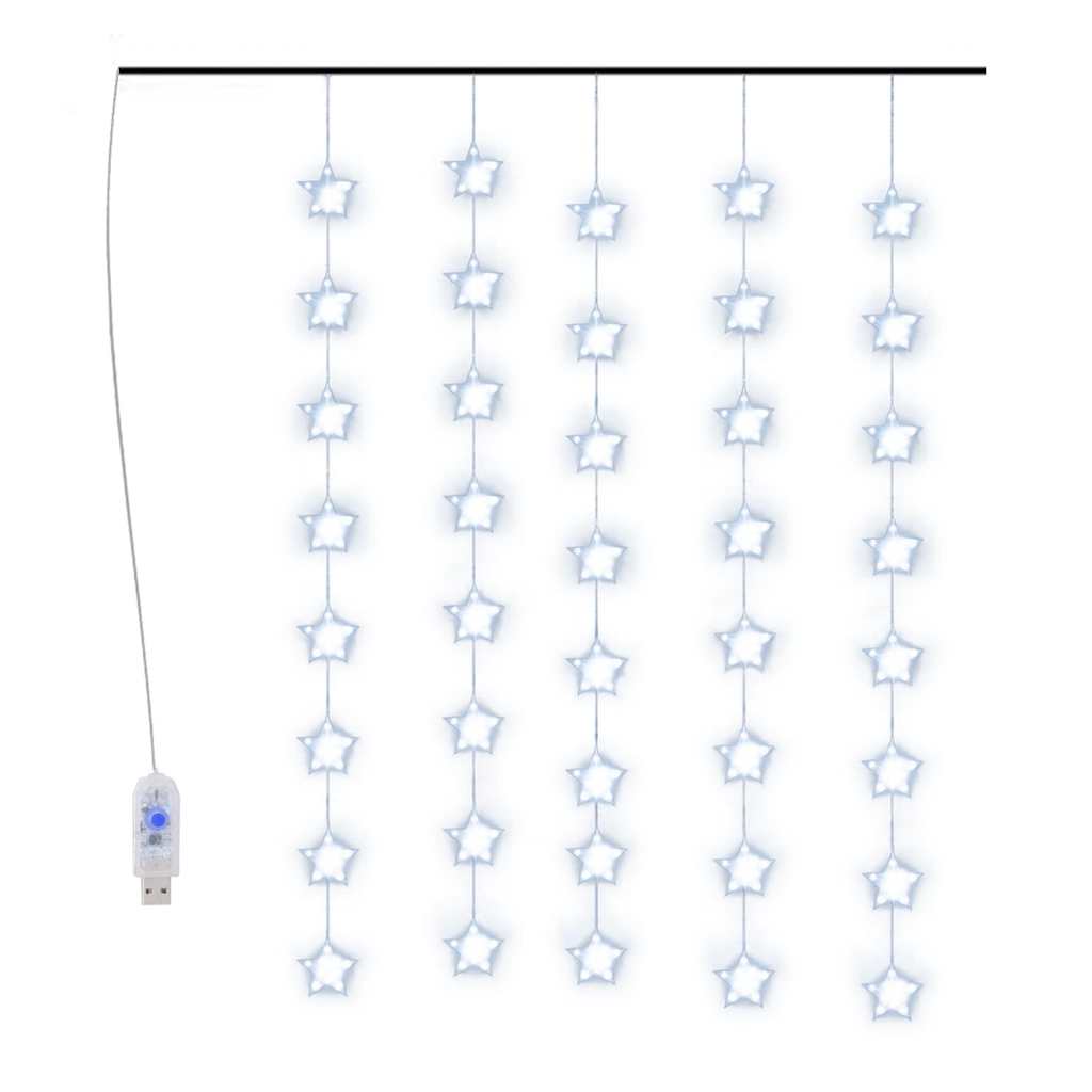 Vidaxl Light Corder Stars avec 200 LED et 8 fonctions bleues