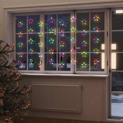 Étoiles de rideau de cordon lumineux vidaxl avec 200 LED 8 fonctions multi-colorants