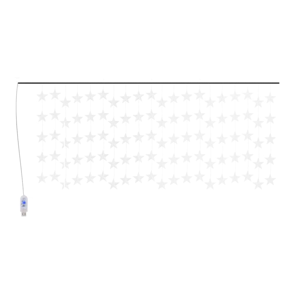 Vidaxl Light Corder Stars avec 500 LED et 8 fonctions White chaud