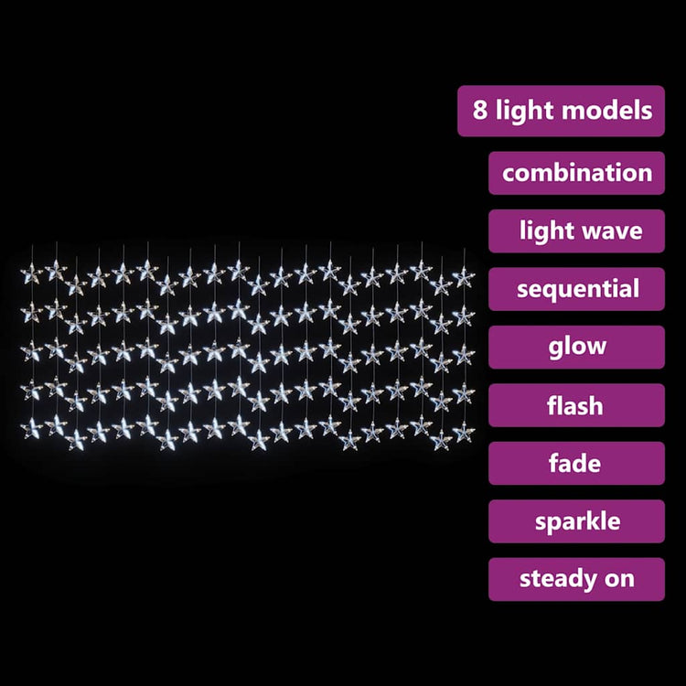 Vidaxl Light Corder Stars avec 500 LED et 8 fonctions White froid