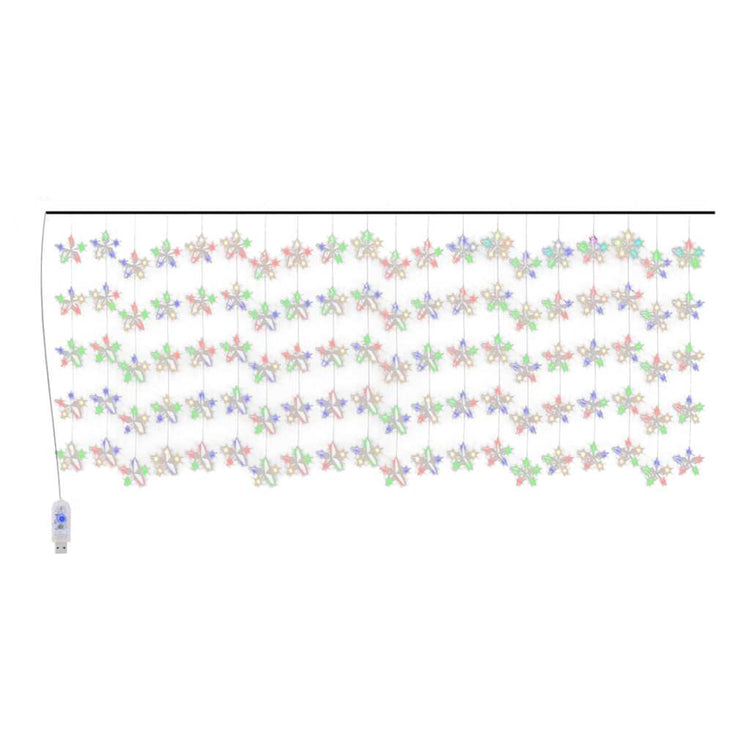 Étoiles de rideau de cordon lumineuses vidaxl avec 500 LED 8 fonctions multi-colorants