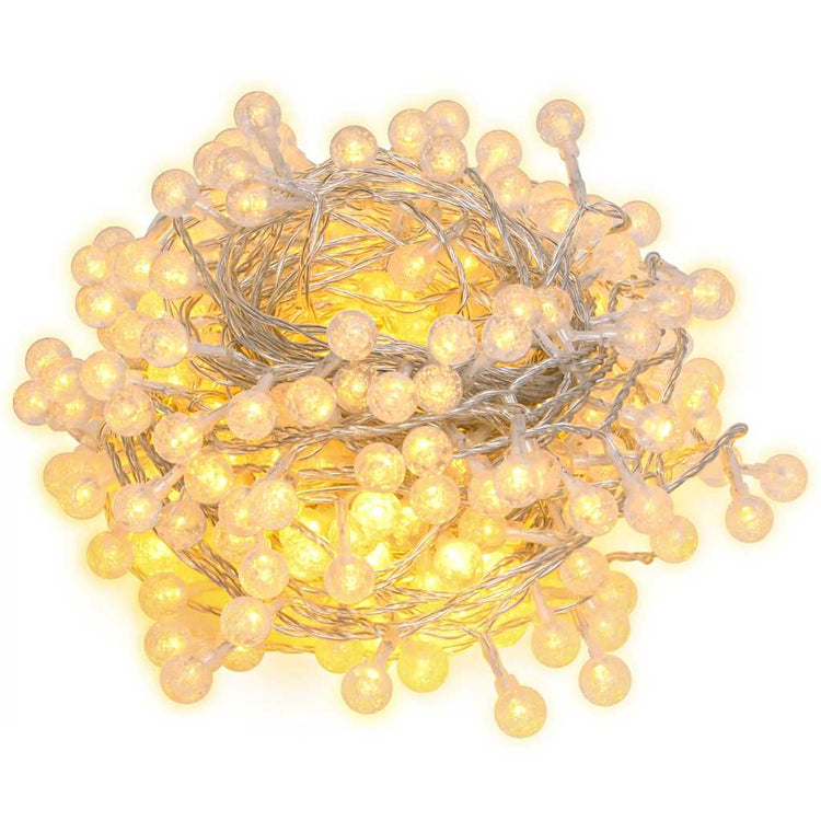 Cordon lumineux vidaxl avec 400 LED 8 fonctions chaudes blanc 40 m