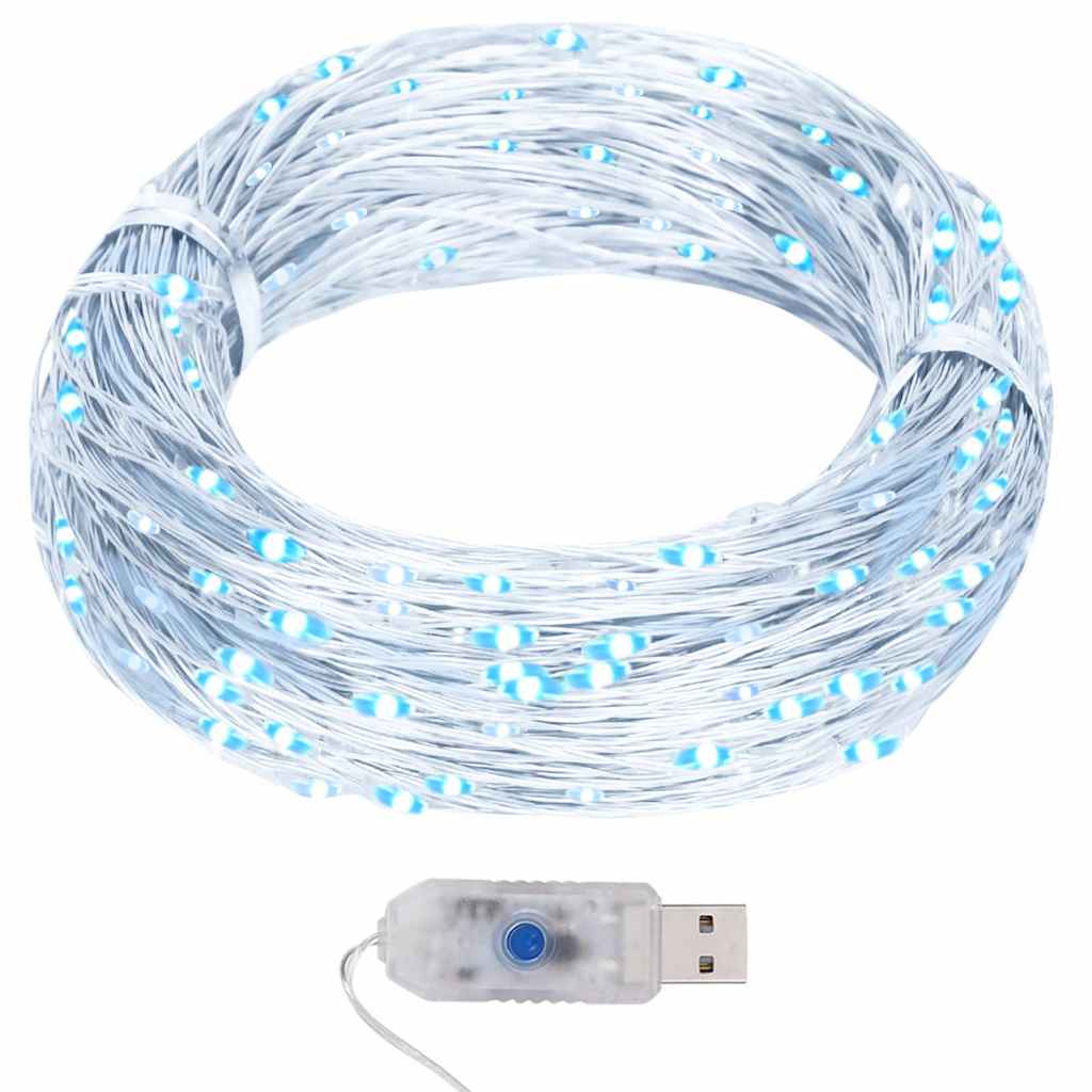 Cordon lumineux Vidaxl avec 400 fonctions de 400 Microled's Cold White 8 40 m