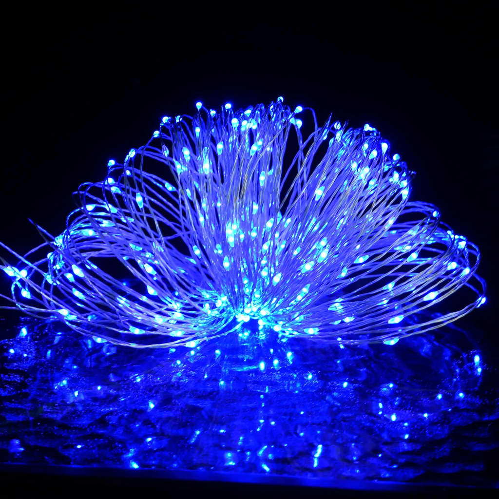 Cordon lumineux Vidaxl avec 400 fonctions Blue 8 de Microled 40 m