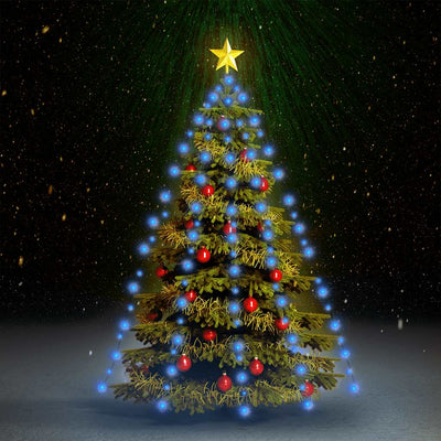 Éclairage d'arbre de Noël Vidaxl avec 150 LEDS Net bleu 150 cm