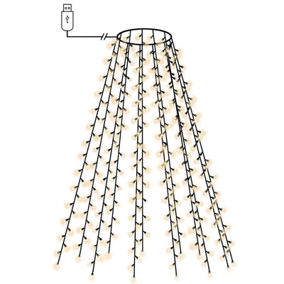 Éclairage d'arbre de Noël Vidaxl avec 180 LEDS Net blanc froid 180 cm