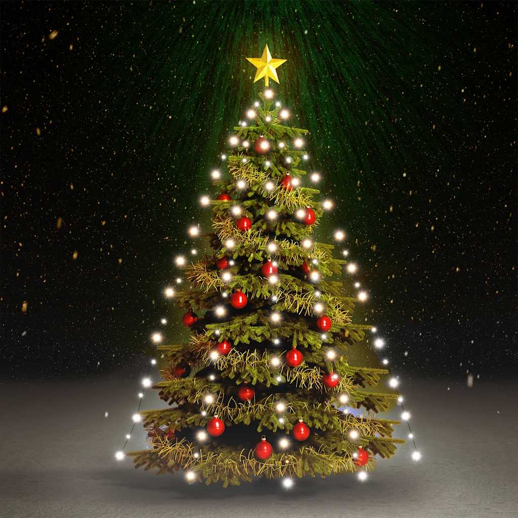 Éclairage d'arbre de Noël Vidaxl avec 180 LEDS Net blanc froid 180 cm