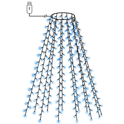 Éclairage d'arbre de Noël Vidaxl avec 180 LEDS BLUE Net 180 cm