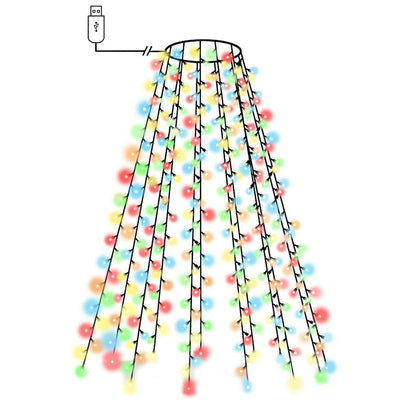 Vidaxx éclairage de sapin de Noël avec 210 LED, filet multicolore 210 cm