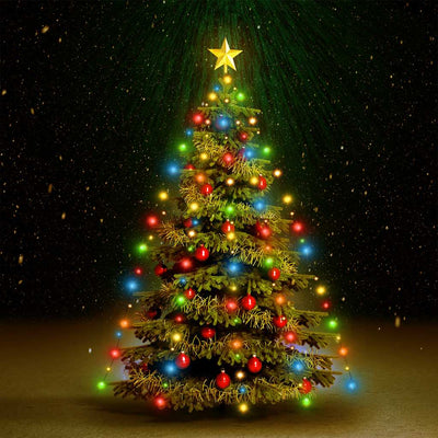Vidaxx éclairage de sapin de Noël avec 210 LED, filet multicolore 210 cm