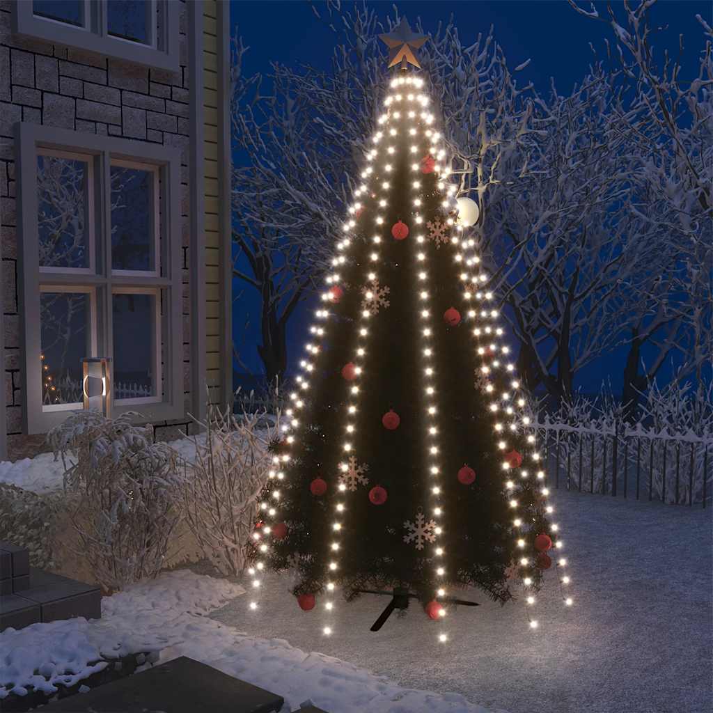 Éclairage d'arbre de Noël Vidaxl avec 250 LEDS Net blanc froid 250 cm