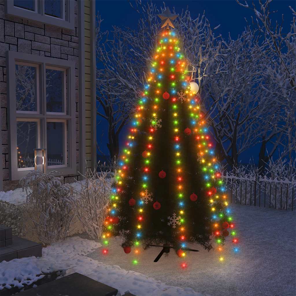 Éclairage d'arbre de Noël Vidaxl avec 250 LEDS Net Multi-Colored 250 cm