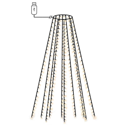 Éclairage d'arbre de Noël Vidaxl avec 300 LEDS Net blanc froid 300 cm