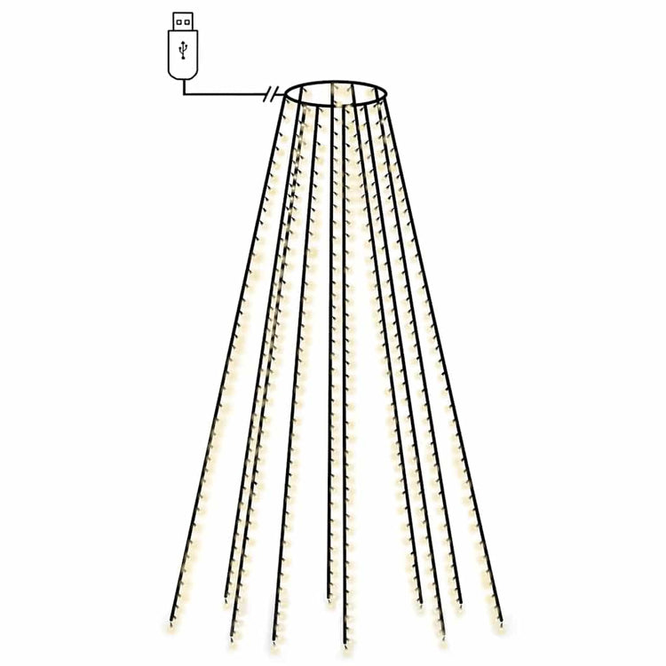 Éclairage d'arbre de Noël Vidaxl avec 400 LEDS Net blanc froid 400 cm