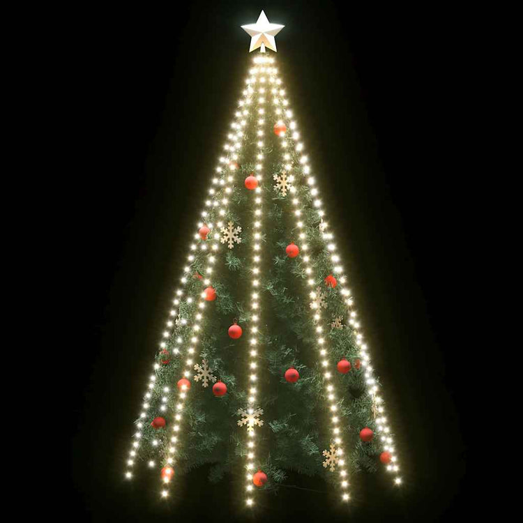 Éclairage d'arbre de Noël Vidaxl avec 400 LEDS Net blanc froid 400 cm
