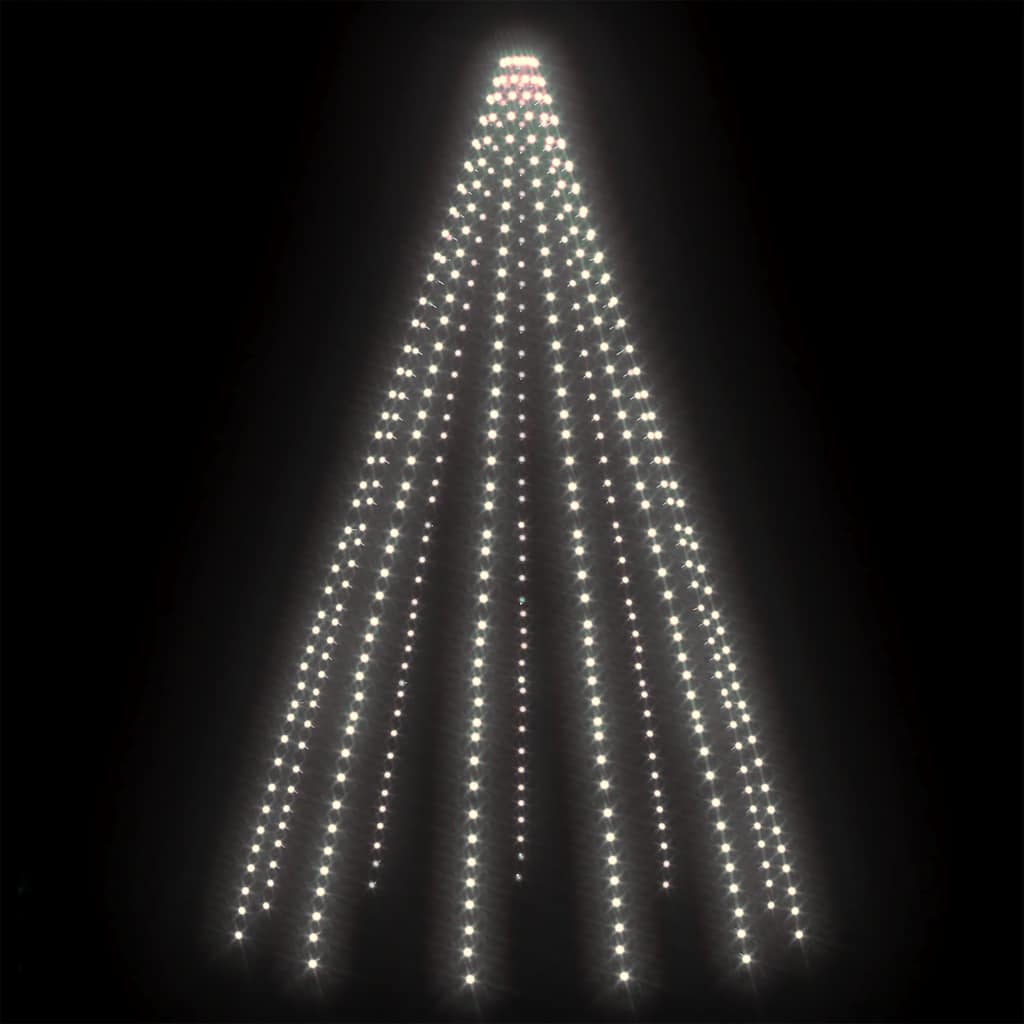 Éclairage d'arbre de Noël Vidaxl avec 500 LEDS blanc froid à l'intérieur de 500 cm