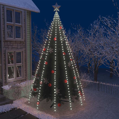 Éclairage d'arbre de Noël Vidaxl avec 500 LEDS blanc froid à l'intérieur de 500 cm