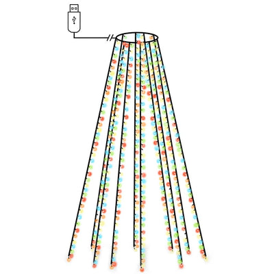 Vidaxl Christmas Tree Lighting 500 LEDS MULTI-COLOLORD à l'intérieur de 500 cm