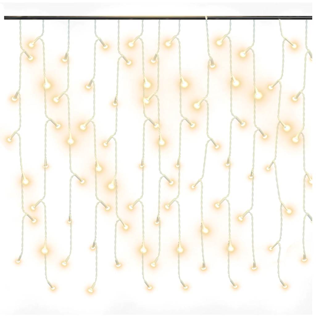 Rideau lumineux vidaxl avec 400 LED et 8 fonctions 10 m blanc chaud