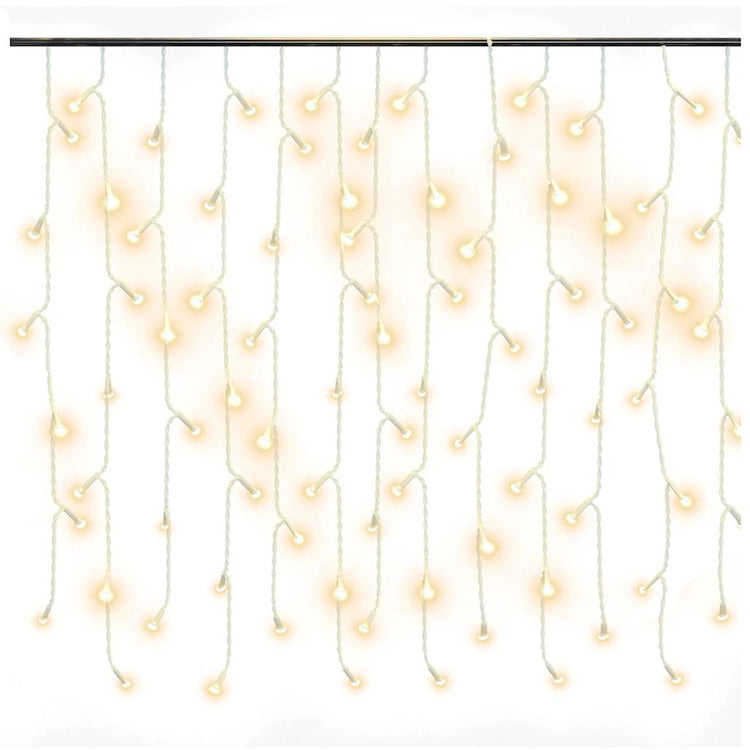 Rideau lumineux vidaxl avec 400 LED et 8 fonctions 10 m blanc chaud