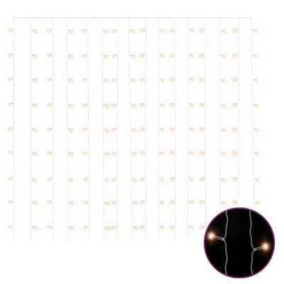 Rideau de cordon lumineux vidaxl avec 300 LED et 8 fonctions 3x3 m blanc chaud
