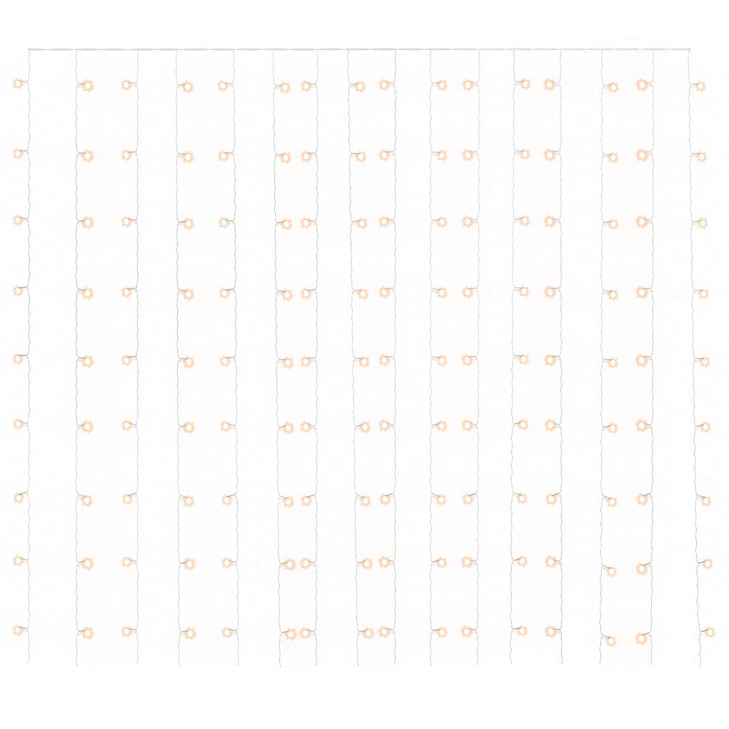 Rideau de cordon lumineux vidaxl avec 300 LED et 8 fonctions 3x3 m blanc chaud