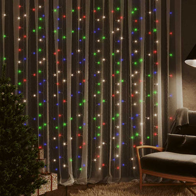 Vidaxl Light Corder aveugle avec 300 LED et 8 fonctions 3x3 m multicolores
