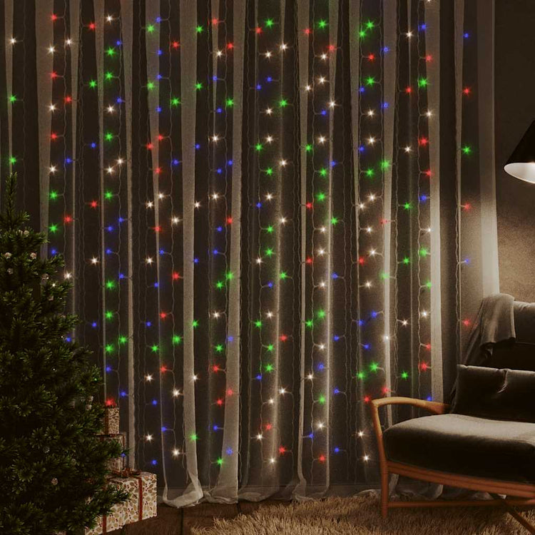 Vidaxl Light Corder aveugle avec 300 LED et 8 fonctions 3x3 m multicolores
