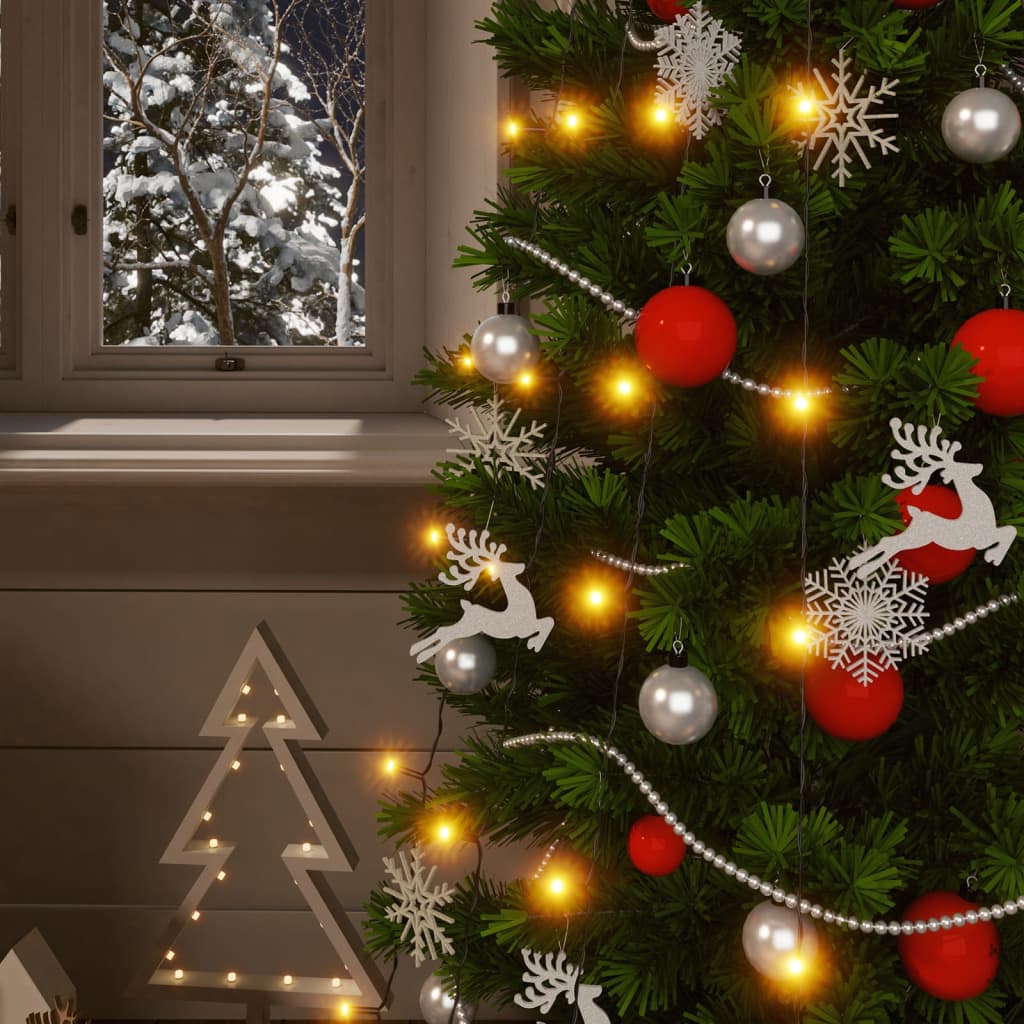 Vidaxl Cords lumineux 2 ST avec 2x200 LEDS solaires à l'intérieur du blanc chaud à l'extérieur