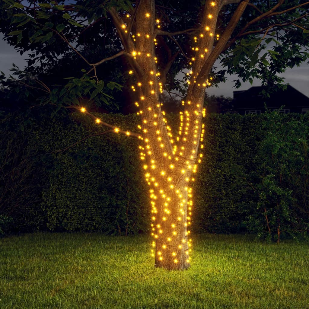 Vidaxl Cords lumineux 2 ST avec 2x200 LEDS solaires à l'intérieur du blanc chaud à l'extérieur