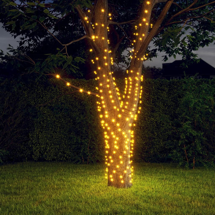 Vidaxl Cords lumineux 2 ST avec 2x200 LEDS solaires à l'intérieur du blanc chaud à l'extérieur