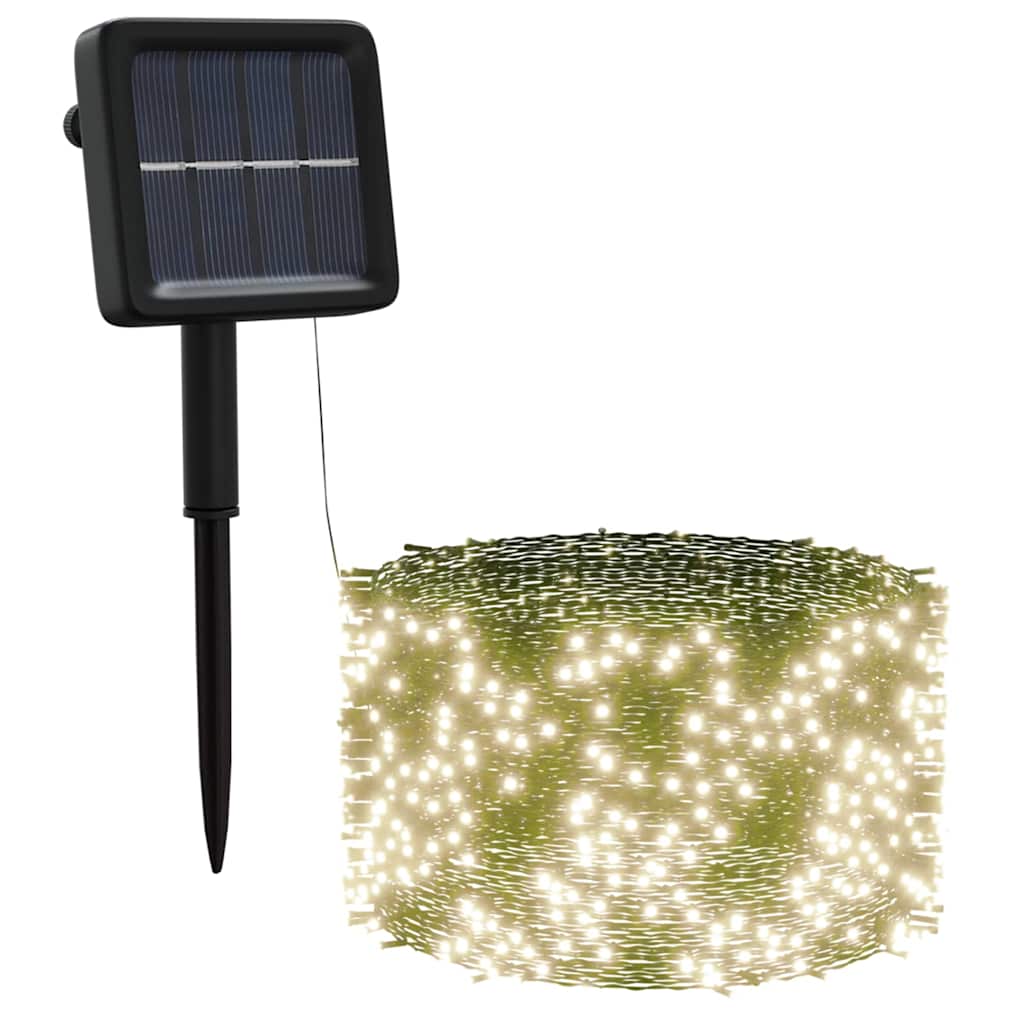 Vidaxl 5 st élingue légère avec 200 LEDS solaires à l'intérieur du blanc chaud à l'extérieur