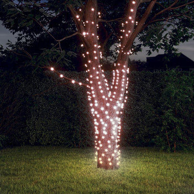 Vidaxl 5 st élingue légère avec 200 LEDS solaires à l'intérieur du blanc chaud à l'extérieur