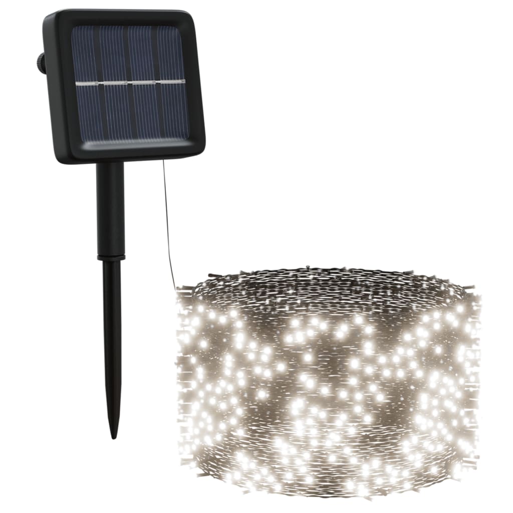 Vidaxl 5 st élingue légère avec 200 LEDS solaires à l'intérieur du blanc froid à l'extérieur