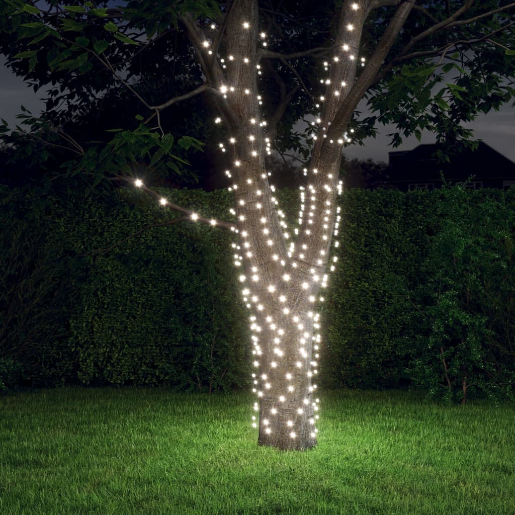 Vidaxl 5 st élingue légère avec 200 LEDS solaires à l'intérieur du blanc froid à l'extérieur