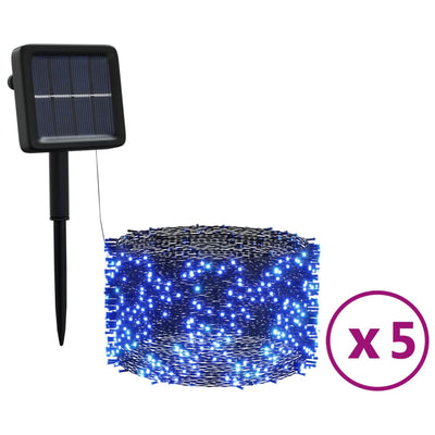 Vidaxl 5 ST Light Sling avec 200 LEDS Solar Binnen Buiten Blauw