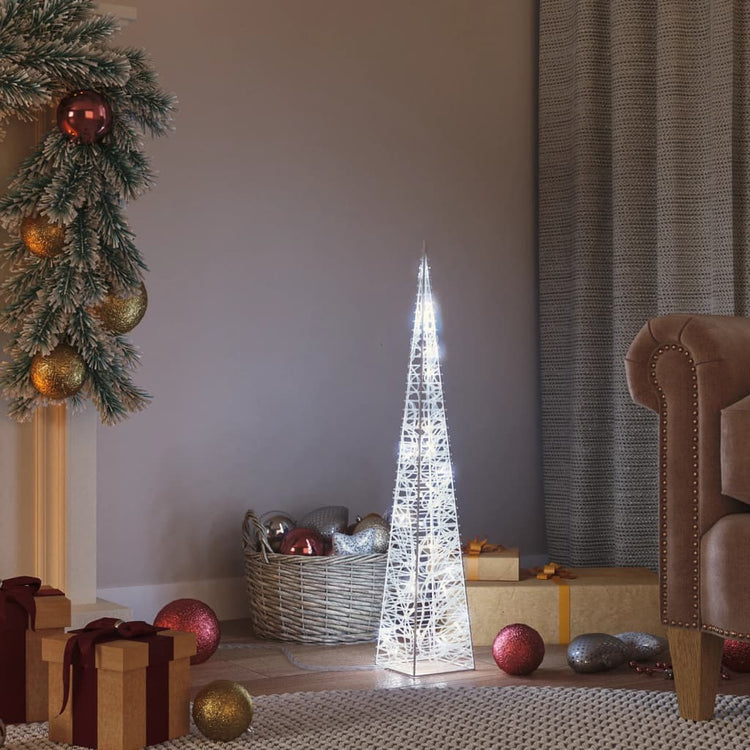 Vidaxl Cone léger LED décoratif 60 cm acrylique froid blanc