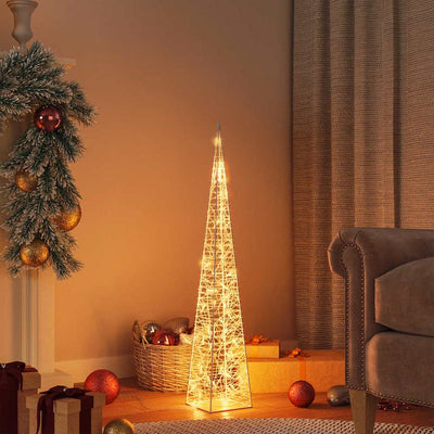 Vidaxl Cone léger LED décoratif 90 cm acrylique chaud blanc