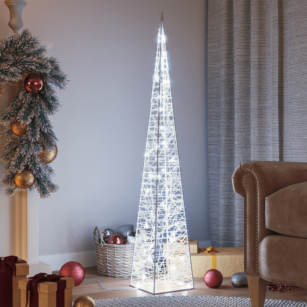 Vidaxl Cône léger LED décoratif 120 cm acrylique froid blanc