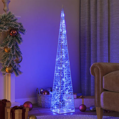 Vidaxl Cone léger LED décoratif 120 cm bleu acrylique