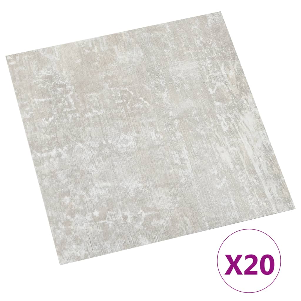 Planchers Vidaxl 20 ST auto-adhésif 1,86 m² en PVC gris clair