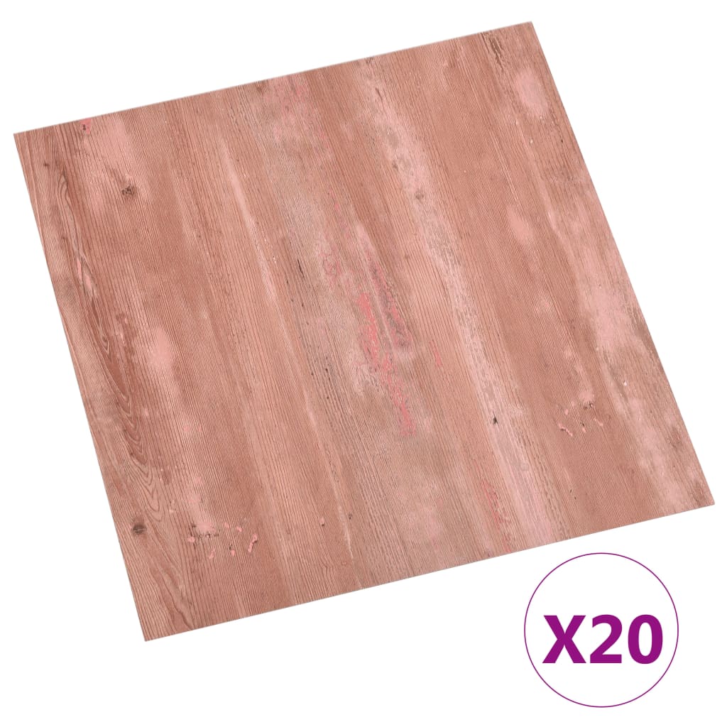 Vidaxl Floorboards 20 St auto-adhésif 1,86 m² PVC rouge
