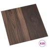 Vidaxl Floorboards 20 St auto-adhésif 1,86 m² en PVC brun foncé