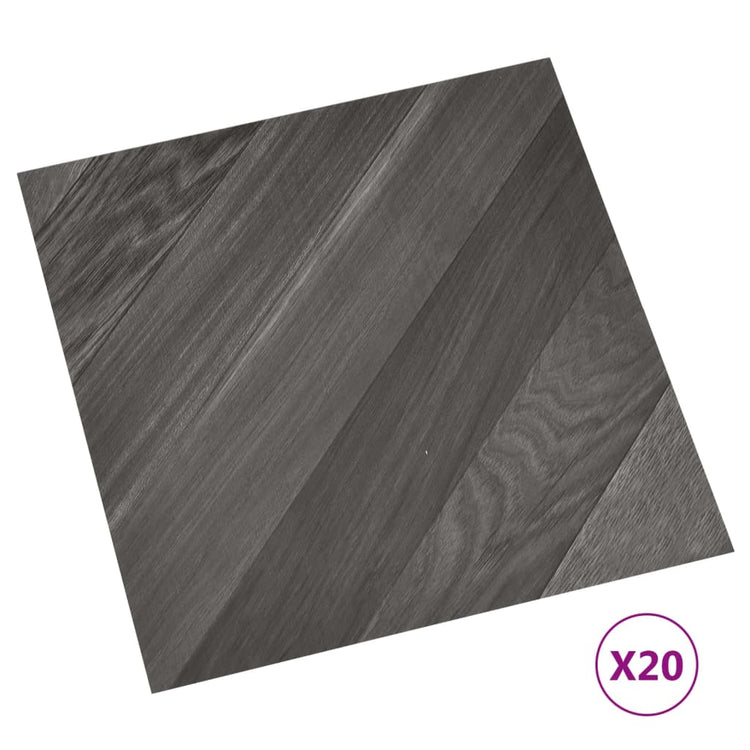 Planchers Vidaxl 20 ST auto-adhésif 1,86 m² en PVC gris rayé