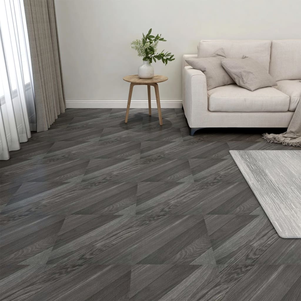 Planchers Vidaxl 20 ST auto-adhésif 1,86 m² en PVC gris rayé
